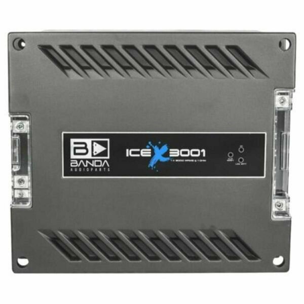 Banda 3000W 1 Ohm Car Audio Amplifier, Red ICEX3000.1RED